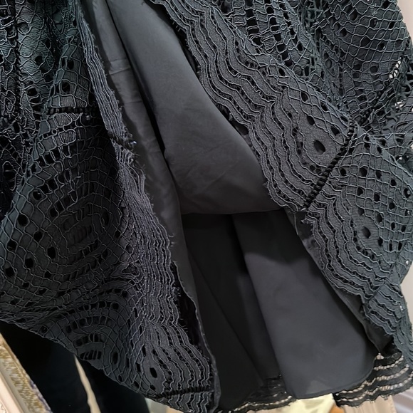 045 Ann Taylor Dark Green Lace Dress - Picture 6 of 9